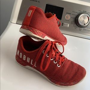 Red no bull project sneakers